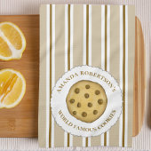 Cute Whimsical Striped Chocolate Chip Cookie Theedoek