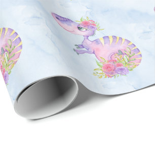 *~* Cute Whimsical Sweet Dragons Dinosaur Cadeaupapier