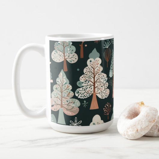Cute Whimsical Tree Koffiemok (Met donut)