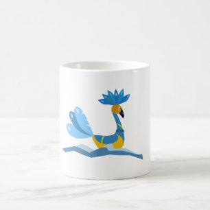 Cute Whimsical-vogel zwemt in het water Koffiemok