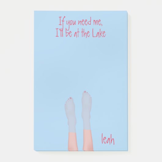 Cute Whimsical Water Ocean Girly Pink Toes Post-it® Notes (Voorkant)