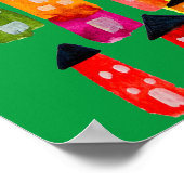 Cute whimsical waterverf houses poster (Hoek)