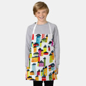 Cute whimsical waterverf houses schort (Gedragen)