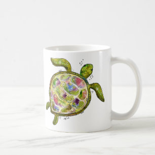 Cute Whimsical Zee Turtle Koffiemok
