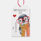 Cute Whimsy Baby Penguin Kinder Vriend Valentijnse Cadeaulabel (Voorkant)