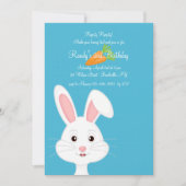 Cute White Bunny Invitation (Devant)