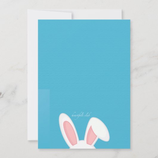 Cute White Bunny Invitation (Dos)