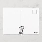 Cute White Cat Briefkaart (Achterkant)