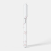 Cute White Cat Phone Case – Pink Floral Design (Côté droit)