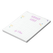 Cute White & Colorful Gingham Pattern Notitieblok (Gedraaid)