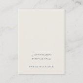 Cute White Daffodil Floral Stud Earning Display Visitekaartje (Achterkant)