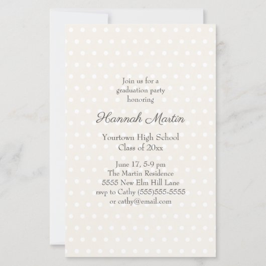 Cute White Daisies BUDGET Graduparty Foto (Achterkant)