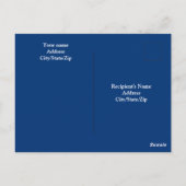 Cute White Dog met Funny Ears Red hart Blue Briefkaart (Achterkant)