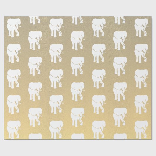 Cute White Elephant Gift Exchange-kerstspel Cadeaupapier (Vlak)