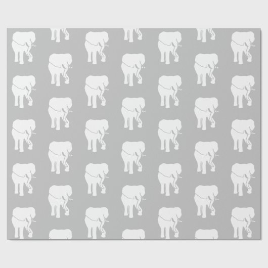 Cute White Elephant Gift Exchange-kerstspel Cadeaupapier (Vlak)