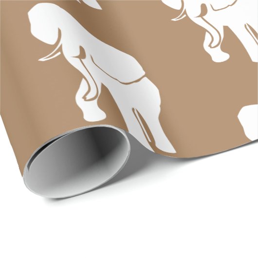 Cute White Elephant Gift Exchange-kerstspel Cadeaupapier (Rol Hoek)