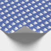 Cute White Elephant Gift Exchange-kerstspel Cadeaupapier (Hoek)