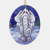 Cute White Elephant Gift Keramisch Ornament (Rechts)