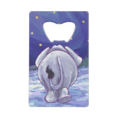 Cute White Elephant Gift Kredietkaart Flessenopener (Achterkant)