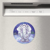 Cute White Elephant Gift Magneet (Insitu (Vaatwasser))