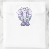 Cute White Elephant Gift Ronde Sticker (Tas)