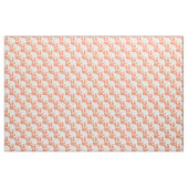 Cute White Elephants Pattern on Salmon Stof (Yard (91,4 cm))