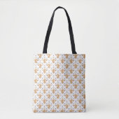 Cute White en Gold Bee Honeycomb Pattern Draagtas (Voorkant)