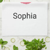 Cute White en roze lipstick Kus the Cook Theedoek (Gevouwen)