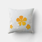 Cute White en Yellow Vinca Flowers Sierkussennen Kussen (Achterkant)