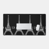 Cute white France Paris Eiffeltoren Button Bureaumat (Keyboard & Muis)