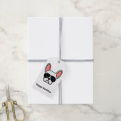 Cute White French Bulldog Gift Labels Cadeaulabel (Met Touw)