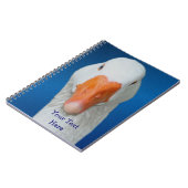 Cute White Goose Personalized Notitieboek (Linkerzijde)