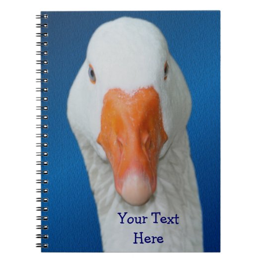 Cute White Goose Personalized Notitieboek (Voorkant)