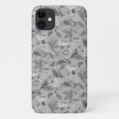 Cute white grijs achtergrondontwerp Case-Mate iPhone case (Achterkant)