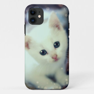 Cute white kitten case
