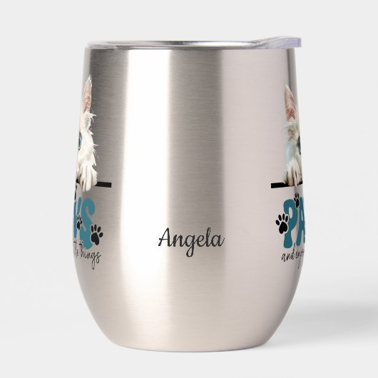 Cute White Kitten Patrouilles et dégustez (Gauche)