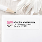 Cute White Kitty Cat Slaping Etiket (Insitu)