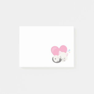Cute White Kitty Cat Slaping Post-it® Notes