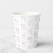 Cute white konny konijntje leuk modern patroon papieren bekers (Voorkant)
