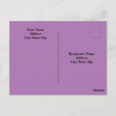 Cute White Labrador Dog Lazy Moederdag Lavender Briefkaart (Achterkant)