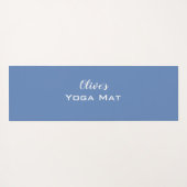 Cute White Labrador Retriever Mix Dog Blue Yogamat (Achterkant (horizontaal))