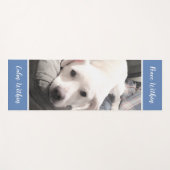 Cute White Labrador Retriever Mix Dog Blue Yogamat (Voorkant (horizontaal))