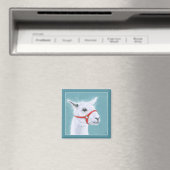 Cute White Llama magnet Magneet (Insitu (Vaatwasser))