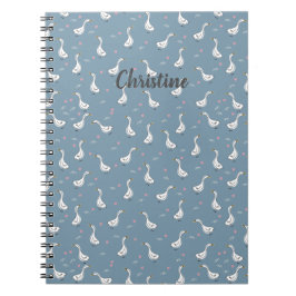 Cute White Pekin Duck Pattern Notitieboek
