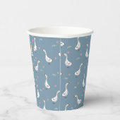 Cute White Pekin Duck Pattern Papieren Bekers (Rechts)