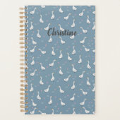 Cute White Pekin Duck Pattern Planner (Voorkant)