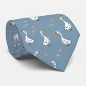 Cute White Pekin Duck Pattern Stropdas (Opgerold)