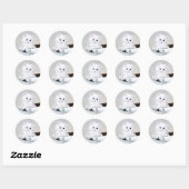 Cute White Persian Kitten Ronde Sticker (Vel)