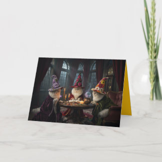 Cute White Persian Witch Card Feestdagen Kaart