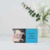 Cute White Puppy Dog Beauful Blue Visitekaartje (Staand voorkant)